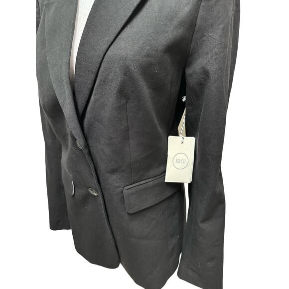 1901 Nordstrom NWT  Black 2 Button Blazer Jacket Size 8 Lined Suit Office - Picture 3 of 11